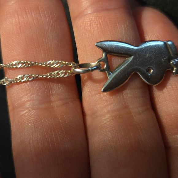Silver 925 Playboy Original Pendant Necklace - Picture 6 of 9